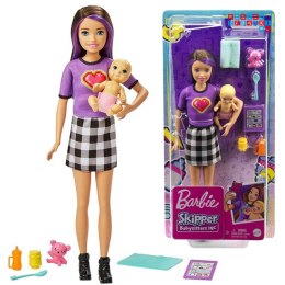 [ZA5084] Lalka Barbie Skipper opiekunka niemowlak akcesoria