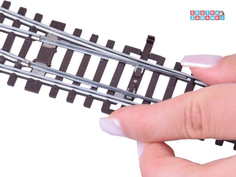 [RC0644] Metalowe tory do kolejki starter HO zakręty bocznica zwrotnica 3m