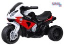 [PA0311] Motocykl sportowy BMW na akumulator 6V/4Ah dla najmłodszych ekoskóra owiewka - czerwony