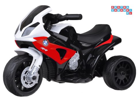 [PA0311] Motocykl sportowy BMW na akumulator 6V/4Ah dla najmłodszych ekoskóra owiewka - czerwony