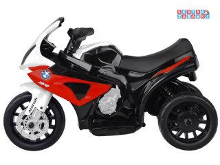 Czerwony Motor sportowy BMW na akumulator - 6V/4Ah, ekoskóra, owiewka - [PA0311]