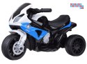 [PA0311] Motocykl sportowy BMW na akumulator 6V/4Ah dla najmłodszych ekoskóra owiewka - niebieski
