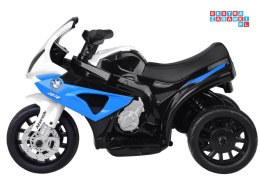[PA0311] Motocykl sportowy BMW na akumulator 6V/4Ah dla najmłodszych ekoskóra owiewka - niebieski
