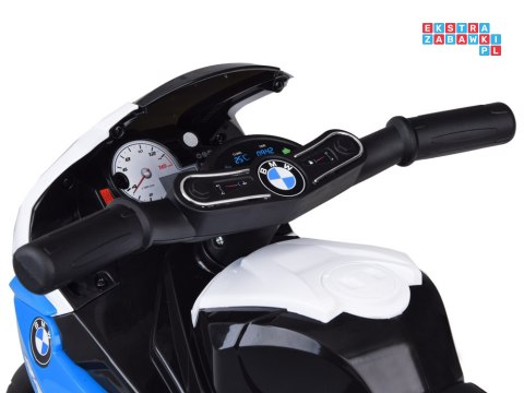 [PA0311] Motocykl sportowy BMW na akumulator 6V/4Ah dla najmłodszych ekoskóra owiewka - niebieski