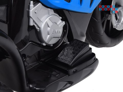 [PA0311] Motocykl sportowy BMW na akumulator 6V/4Ah dla najmłodszych ekoskóra owiewka - niebieski