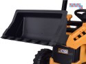 [PA0312] Traktor koparka ładowarka pojazd budowlany 4w1 na akumulator 2x25W 12V/4.5Ah wolny start amortyzacja - żółty