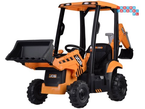 [PA0312] Traktor koparka ładowarka pojazd budowlany 4w1 na akumulator 2x25W 12V/4.5Ah wolny start amortyzacja - żółty