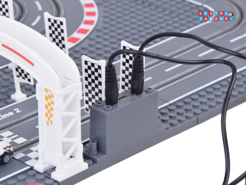 [RC0664] Bugatti wyścigowy tor z klocków 2 auta na ilota