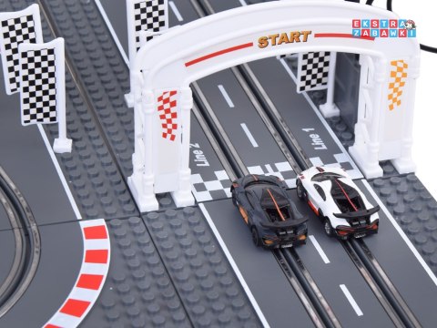 [RC0664] Bugatti wyścigowy tor z klocków 2 auta na ilota