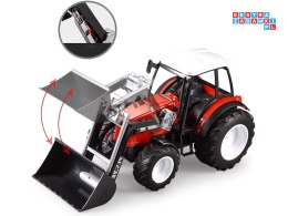 [RC0666] Duży czerwony traktor z ruchomym ramieniem i wielkimi kołami