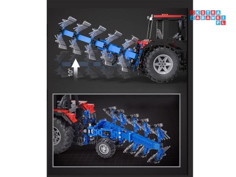 Duży Zestaw klocków 1675-ele 1:17 Traktor + pług Zdalnie sterowany ZA5251