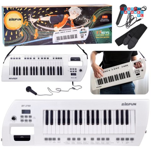 [ IN0173 ] Elektryczne pianino z mikrofonem 37 klawiszy Instrument dla dzieci