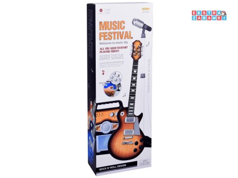 [IN0171 NI] Gitara elektryczna z mikrofonem i wzmacniaczem dla dzieci karaoke