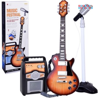 [IN0171 BR] Gitara elektryczna z mikrofonem i wzmacniaczem dla dzieci karaoke