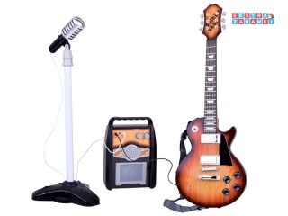 [IN0171 BR] Gitara elektryczna z mikrofonem i wzmacniaczem dla dzieci karaoke