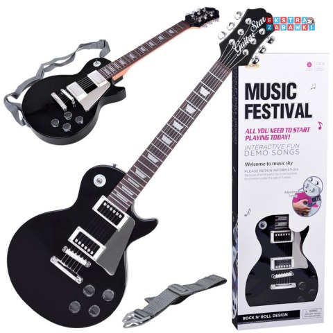 [IN0170 CY] Gitara elektryczna z paskiem muzyczna zabawka dla dziecka