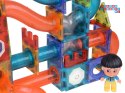 Klocki Magnetyczne 3D Zbuduj Duży świecący Tor Kulkowy 142 ele ZA5238
