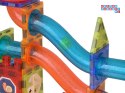 Klocki Magnetyczne 3D Zbuduj Duży świecący Tor Kulkowy 142 ele ZA5238