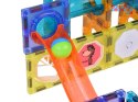[ZA5250] Klocki Magnetyczne 3D dla dzieci Zbuduj Świecący Tor Kulkowy 49 el.