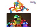 Klocki magnetyczne 3D Kolorowe Podświetlane klocki dla dzieci 76ele ZA5239