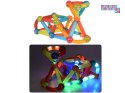 Klocki magnetyczne 3D Kolorowe Podświetlane klocki dla dzieci 76ele ZA5239