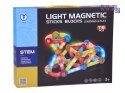 Klocki magnetyczne 3D Kolorowe Podświetlane klocki dla dzieci 76ele ZA5239