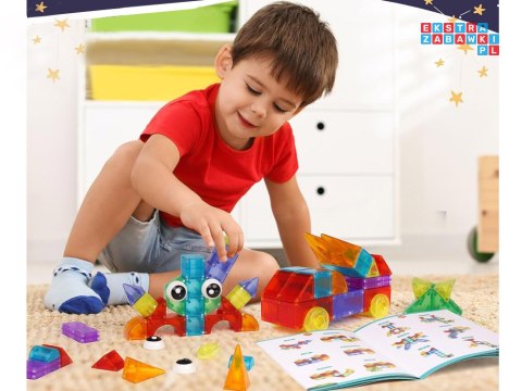 [ZA5240] Klocki magnetyczne 3D Podświetlane klocki magnetyczne 64 ele
