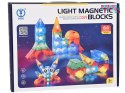 [ZA5240] Klocki magnetyczne 3D Podświetlane klocki magnetyczne 64 ele