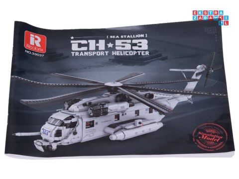 Klocki techniczne śmigłowiec transportowy CH53 2192-elementów ZA5303