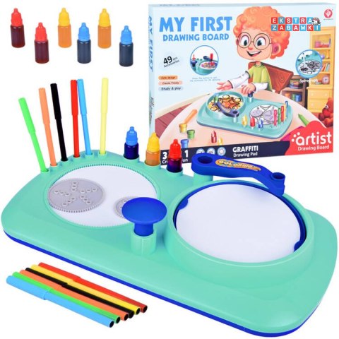 [TA0109] Kreatywny zestaw tablica artystyczna 3w1 spirograf graffiti rysunek