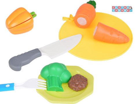 [ZA5246] Kuchenka indukcyjna garnki talerze warzywa do krojenia zestaw