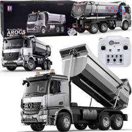 Mercedes Arocs METALOWA wywrotka sterowana EE ruchoma naczepa 1:20 RC0667