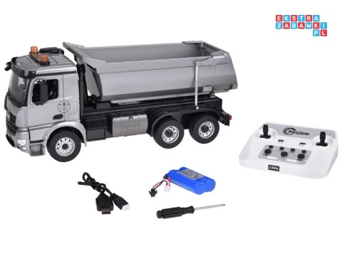 Mercedes Arocs METALOWA wywrotka sterowana EE ruchoma naczepa 1:20 RC0667