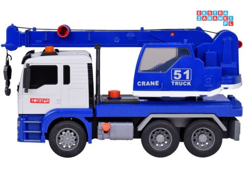 Obrotowy DŹWIG Auto Budowlane Ruchome ramię + Dźwięk + Światło ZA5226