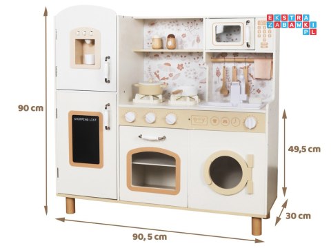 Piękna Duża Kuchnia drewniana dla dzieci Piekarnik Pralka Lodówka ZA5271