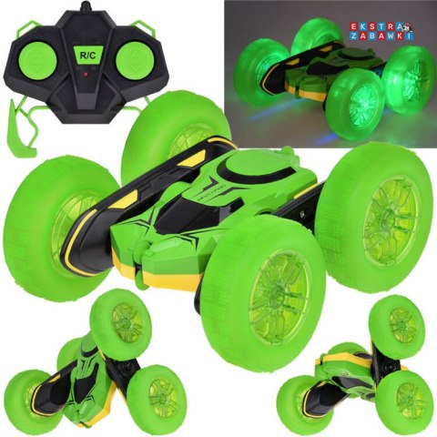 [RC0675 ZI] Szalone autko 360 stopni dwustronne Stunt Car obrót świecące koła