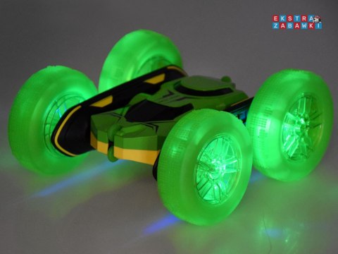 [RC0675 ZI] Szalone autko 360 stopni dwustronne Stunt Car obrót świecące koła
