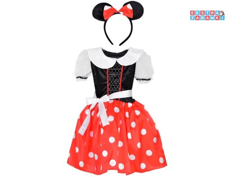 [ZA5280] Uroczy kostium strój Myszki Minnie dla dziewczynki przebranie L/XL