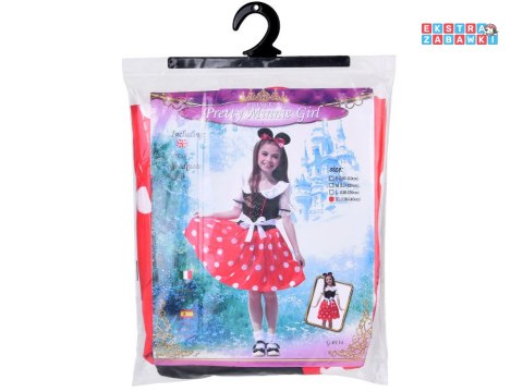 [ZA5280] Uroczy kostium strój Myszki Minnie dla dziewczynki przebranie L/XL