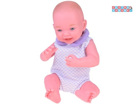 [ZA5321] Uśmiechnięta lalka bobas 40cm laleczka dzidziuś fioletowy sweterek