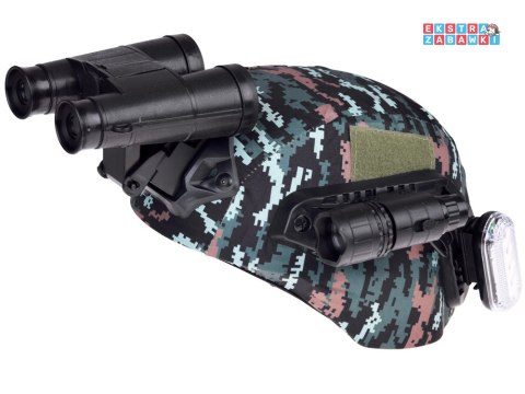 [ZA5310] Zestaw dla żołnierza hełm lornetka laser lampka walkie talkie moro