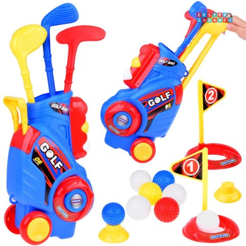 [SP0804] Zestaw do gry Mini Golf kije piłki stojak na kółkach dla dzieci