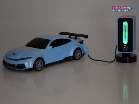 [RC0687 NI] Autko stacja ładowania samochód elektryczny kolorowe światła