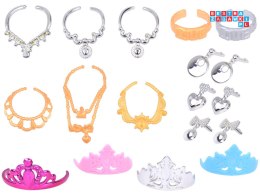 [ZA5417] Bogaty zestaw sukienki buty torebki błyszczące dodatki dla lalki