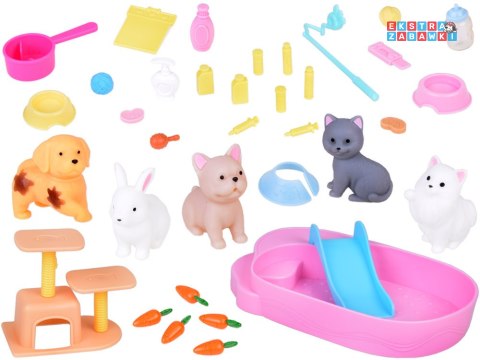 [ZA5420] Domek rozkładany dla zwierząt Pet house zestaw z figurkami akces