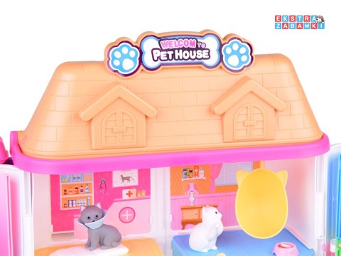 [ZA5420] Domek rozkładany dla zwierząt Pet house zestaw z figurkami akces