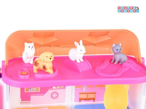 [ZA5420] Domek rozkładany dla zwierząt Pet house zestaw z figurkami akces