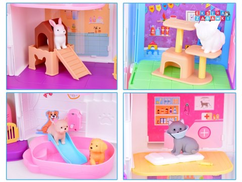 [ZA5420] Domek rozkładany dla zwierząt Pet house zestaw z figurkami akces