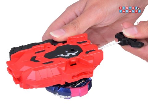 [ZA5462] Duży zestaw wyrzutnia 8 dysków bączków Gyro spinner walizka
