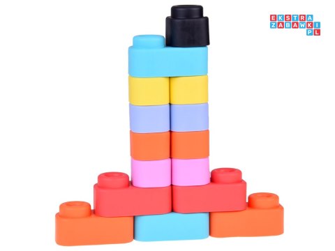 Gumowe Kolorowe Miękkie klocki 36 ele pierwsze klocki dla dziecka ZA5367